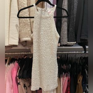 Parker white sequined dress size xs